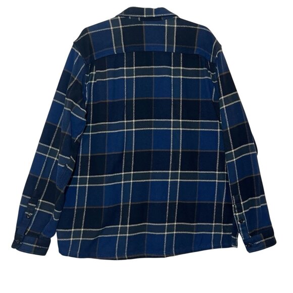 Patagonia Fjord Flannel Button Shirt Mens Organic Cotton XL Blue Plaid Winter - Picture 3 of 13